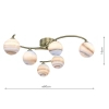 Sufitowa lampa do salonu Atiya ATI6475-07 planety kule mosiądz