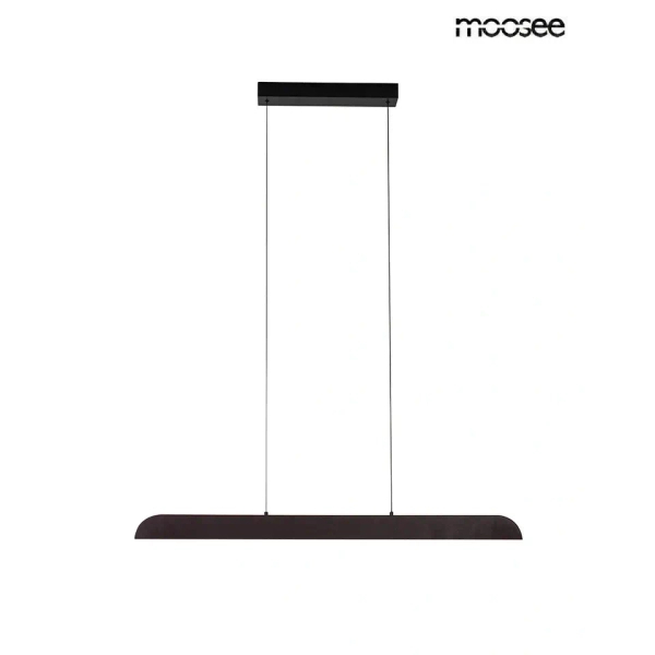 Podłużna wisząca lampa LINEA brązowa MSE1501100493 1xLED 40W 3000K nad wyspę