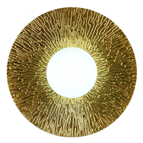 Kinkiet ścienny do salonu SUN ST-FB230946-D40 okrągły biały złoty