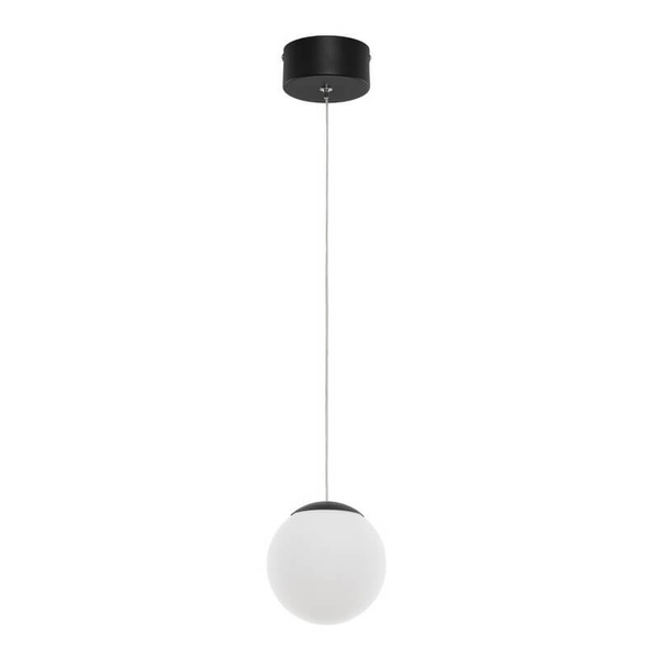 Kulista lampa wisząca Abala LE43311 LED 8W 3000K szklana biała czarna