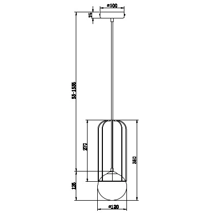 Modernistyczna LAMPA wisząca TELFORD P361PL-01G Maytoni druciana OPRAWA szklana kula zwis złoty biały
