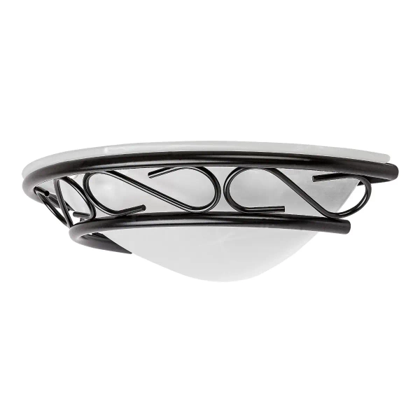 Szklany plafon sufitowy Athen 3721 do salonu czarny biały