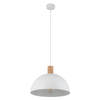 Lampa wisząca kopuła do salonu Oslo 4851 TK Lighting drewniana biała