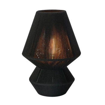 Lampa stołowa Razzo 108819 bawełniana boho metalowa czarna