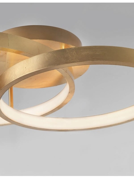 Sufitowa lampa pokojowa Nueve rings LED 44W 3000K plafon złoty