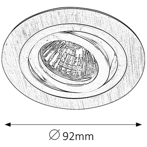LAMPA sufitowa SPOT FASHION 1116 Rabalux metalowa OPRAWA wpust okrągły regulowany szczotkowane aluminium