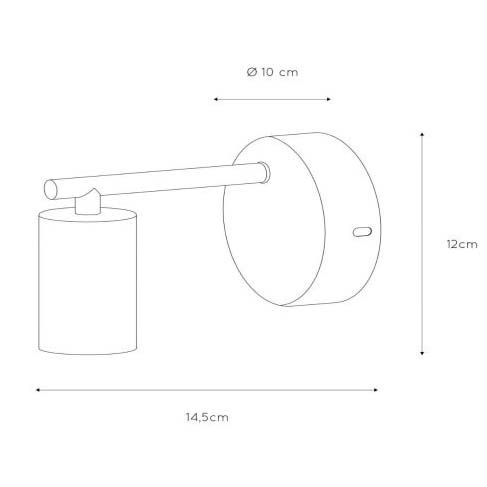 Ścienna lampa metalowa Leanne 21221/01/30 loft kinkiet do sypialni