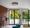 Lampa sufitowa okrągła Mattia 67268-30 LED 30W 3000K czarna drewno
