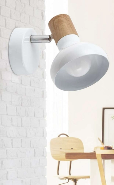 Kinkiet LAMPA ścienna HOLLY 5943 Rabalux skandynawska OPRAWA reflektorek drewno biały