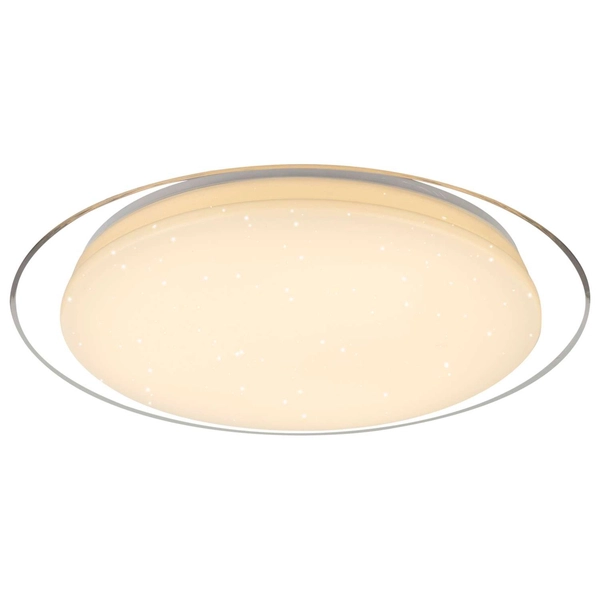 Plafon LAMPA sufitowa OPTIMA 41310-30 Globo okrągła OPRAWA natynkowa LED 30W z efektem gwiazd biała