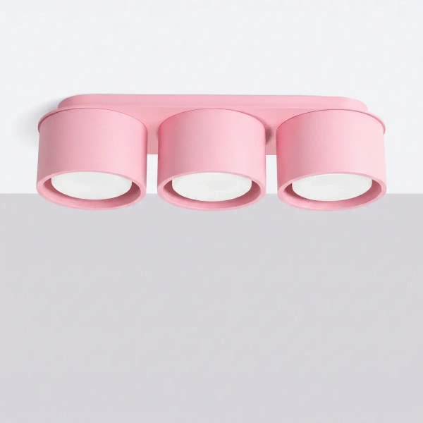 Potrójna lampa sufitowa MODO różowa SL.2468 3xGx53 do sypialni
