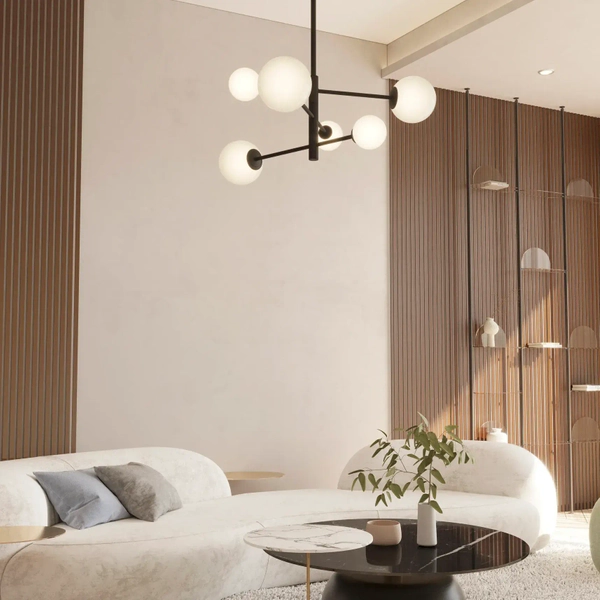 Lampa sufitowa molekułowa Bolti PLC0103-BK Yaskr biała czarna