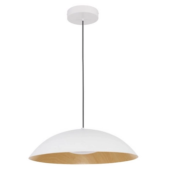 Loftowa lampa wisząca VALLES LE42805 LED 42W 3000K kopuła biała drewniana
