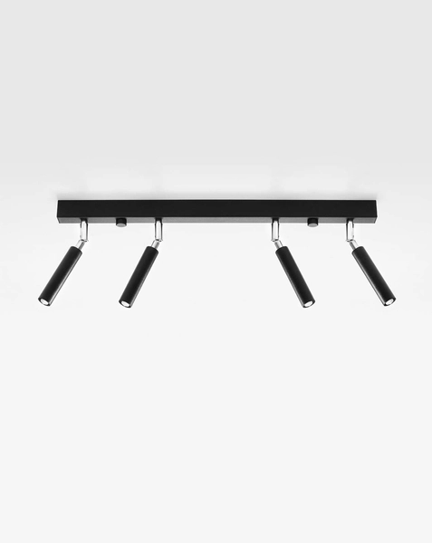 LAMPA sufitowa SL.0900 metalowa OPRAWA tuby regulowane loftowe czarne
