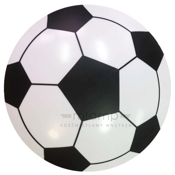 Dziecięca LAMPA sufitowa BALL ML6179 Milagro metalowa OPRAWA piłka nożna LED 18W 4000K plafon biały czarny
