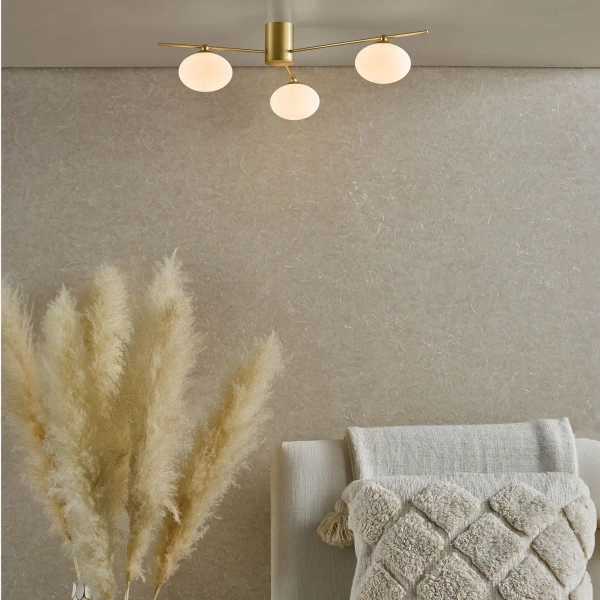 Kulista lampa sufitowa Jasper JAS5335 szklane białe złote