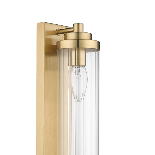 Złoty kinkiet glamour Lorenzo LP-2960/1W Light Prestige szklana tuba