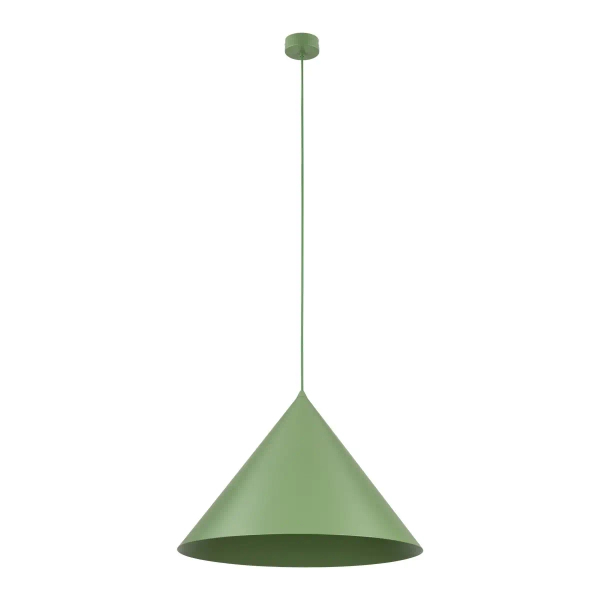 Metalowa lampa wisząca CONO 10888 stożkowa zielony
