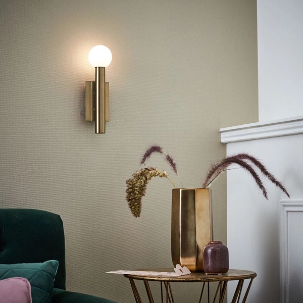 Ścienna lampa kula Lucky 90053/31 art deco mosiądz OUTLET