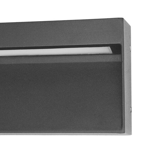 Prostokątna lampa elewacyjna Fenis OWL-2695-3K Italux LED 5W 3000K IP54 czarny