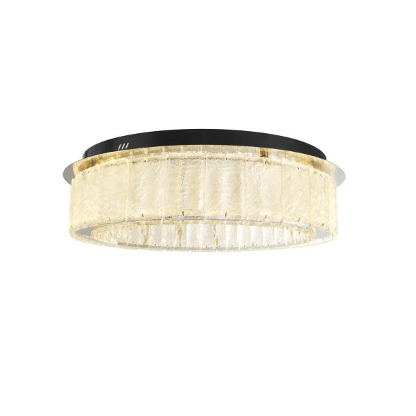 Sufitowy plafon SAVOY C0288 nikiel szklany LED 24W 3000K glamour