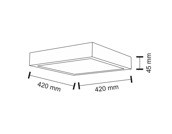 Plafon LAMPA sufitowa NOMI 8451 Shilo metalowa OPRAWA kwadratowa LED 23W 4000K plafoniera biała