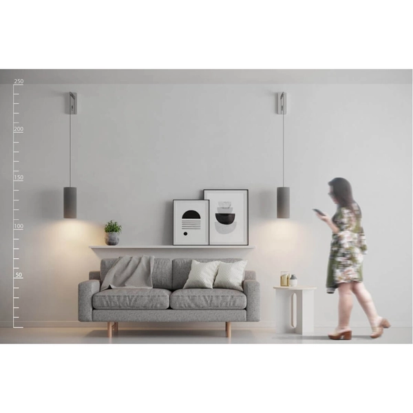 Kinkiet ścienny Almeria AZ2613 Azzardo tubka rurka do sypialni szara