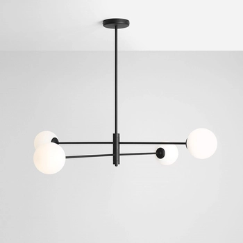 Czarna lampa nowoczesna Homme 1090PL_L1 Aldex szklane klosze balls nad stół