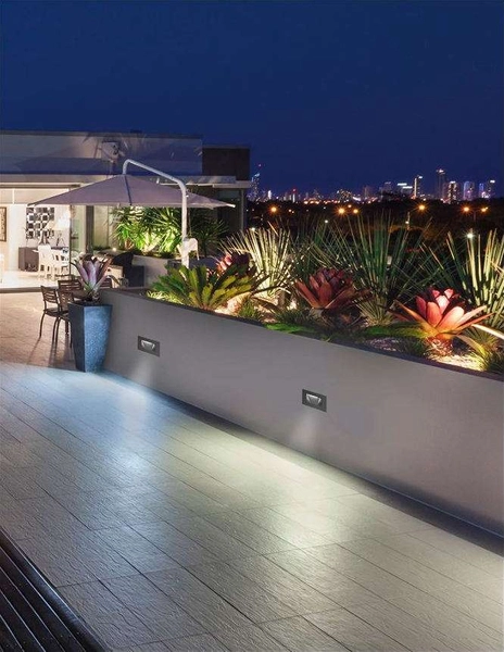 Lampa ścienna wpustowa Tartagal LE71444 schodowa prostokątna LED 3W 3000K zewnętrzna IP54 ciemnoszara