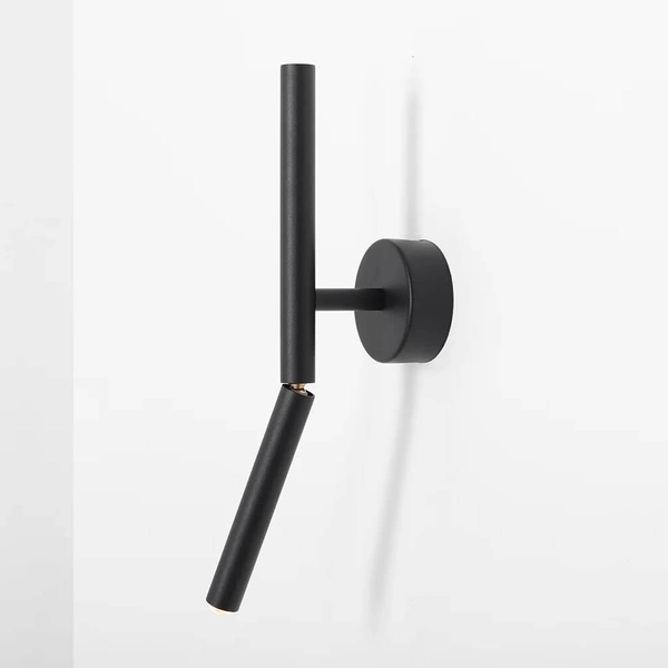 Lampa ścienna regulowana Stick 1084C1 Aldex tuba metalowa czarna