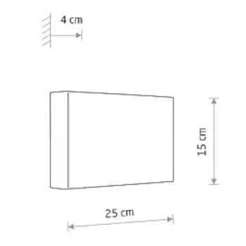 Kwadratowy kinkiet AMARELA 11662 z tkaniny czarny brązowy