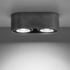 Owalny downligt betonowy SL.0882 szara lampa sufitowa