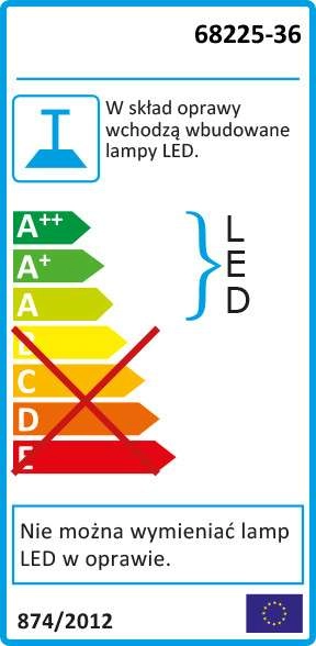 LAMPA wisząca SMITTY 68225-36 Globo okrągła OPRAWA metalowa LED 36W 4000K ring pierścień biały