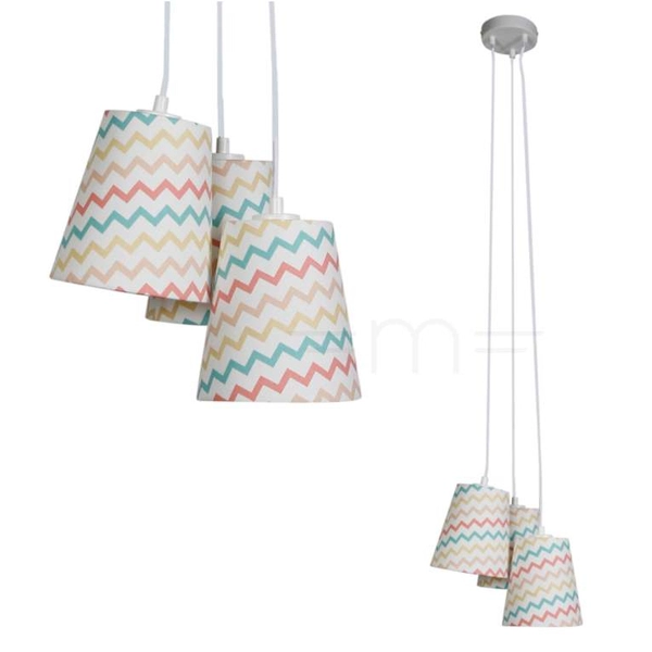 Lampa wisząca RIVER 33-62932 abażurowa zwis kaskada multikolor