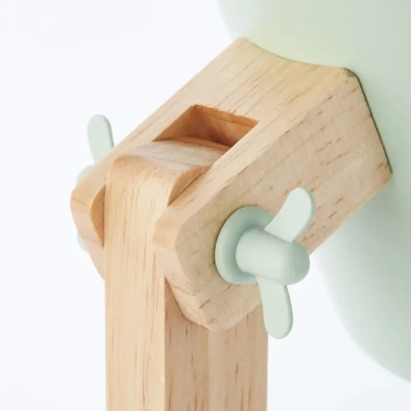 Stołowa lampa regulowana Swivel 92716/04 skandynawska drewniana zielona