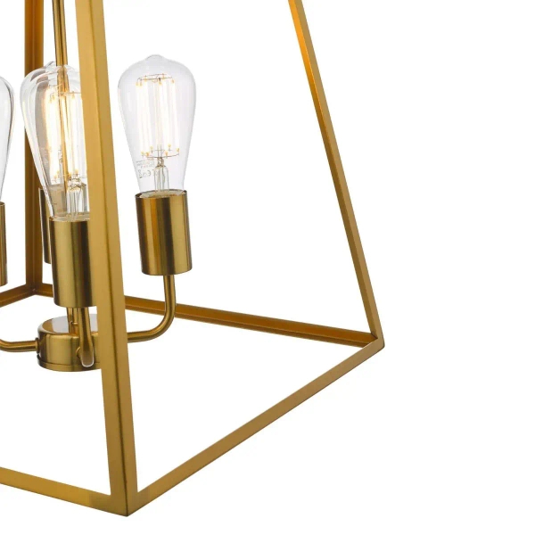 Łańcuchowa lampa wisząca Academy ACA8635 szklana metalowa mosiądz