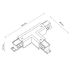 Łącznik do szynoprzewodu Tracer 3557 TK Lighting trójobwodowy czarny