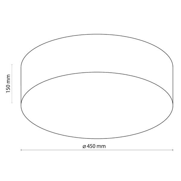 Lampa sufitowa okrągła Rondo 1087 TK Lighting tkaninowy czarny biały