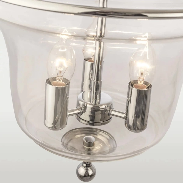 Wisząca lampa pałacowa Prague p03950ch Cosmolight metal szkło srebrna