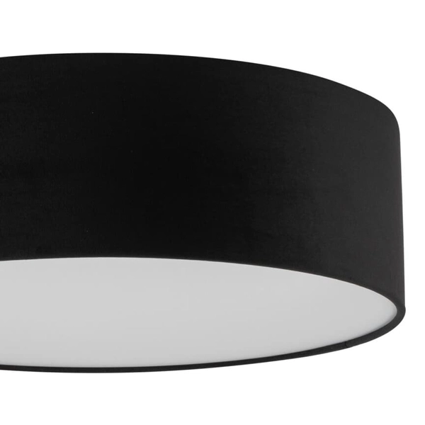 Lampa sufitowa welurowa Soft 40652 Sigma okrągła salonowa czarny klosz