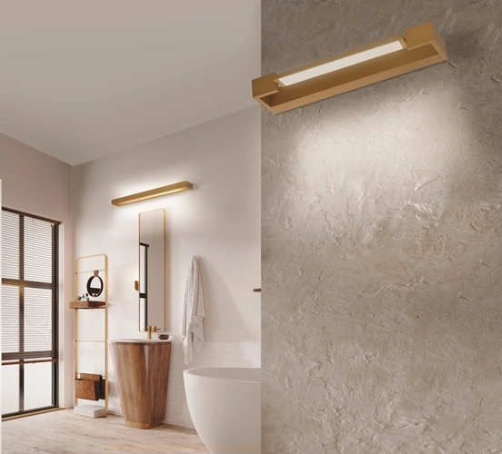 Łazienkowy kinkiet Dali AZ5246 LED 18W 4000K metalowy nad lustro IP44 złoty