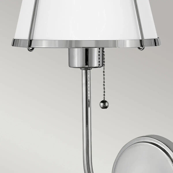 Ścienna lampa do salonu Clarke HK-CLARKE1-PN-WH nikiel biały