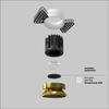 Podtynkowa lampa Round DL058-12W3K-TRS-BS LED 12W 3000K kuchenna mosiądz