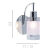 Kinkiet LAMPA łazienkowa VIGO MBM1560/1 Italux tuba OPRAWA ścienna chrom biała