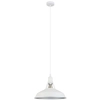 Metalowa LAMPA wisząca FREYA MDM-2315/1 M W+SL Italux industrialna OPRAWA zwis loft biały srebrny