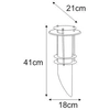 Elewacyjna LAMPA ścienna Tares K-LP238 Kaja metalowa OPRAWA zewnętrzna tuba ogrodowa outdoor IP44 chrom