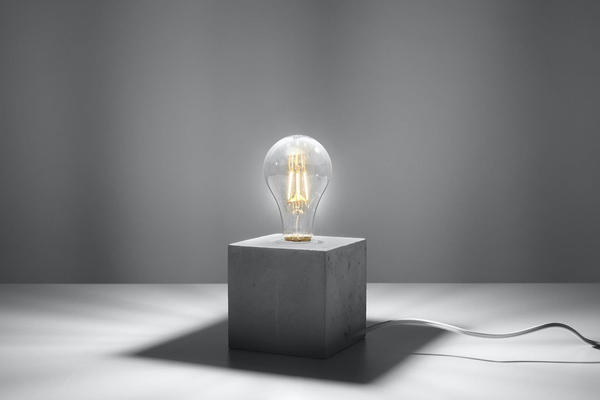 Stojąca LAMPKA betonowa ABEL SL.0683 stołowa LAMPA kostka szara
