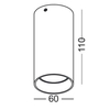 Lampa sufitowa punktowa Stala 301001002 Elkim kuchenna tuba biała