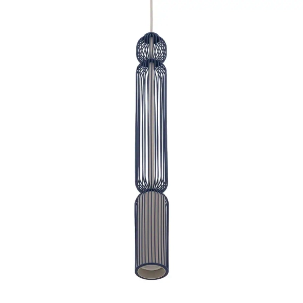 Podłużny klosz do lampy CAMELEON SINGLES 12211 granatowy beżowy