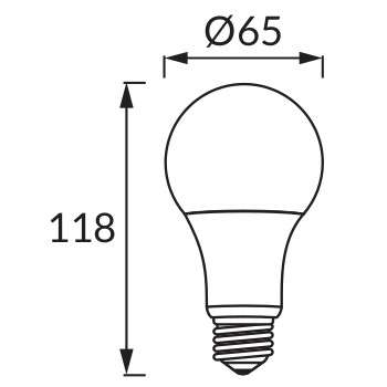 Żarówka LED ERSTE 03059 Ideus   E27 A65   14W 1250lm 230V   biała ciepła